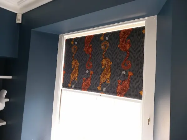 Bold tiger print roller blind as a statement piece